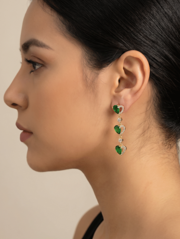 Aretes Xuping Mistica Esmeralda
