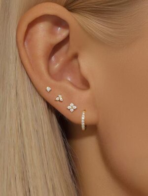 Set Aretes Cristal Infinito