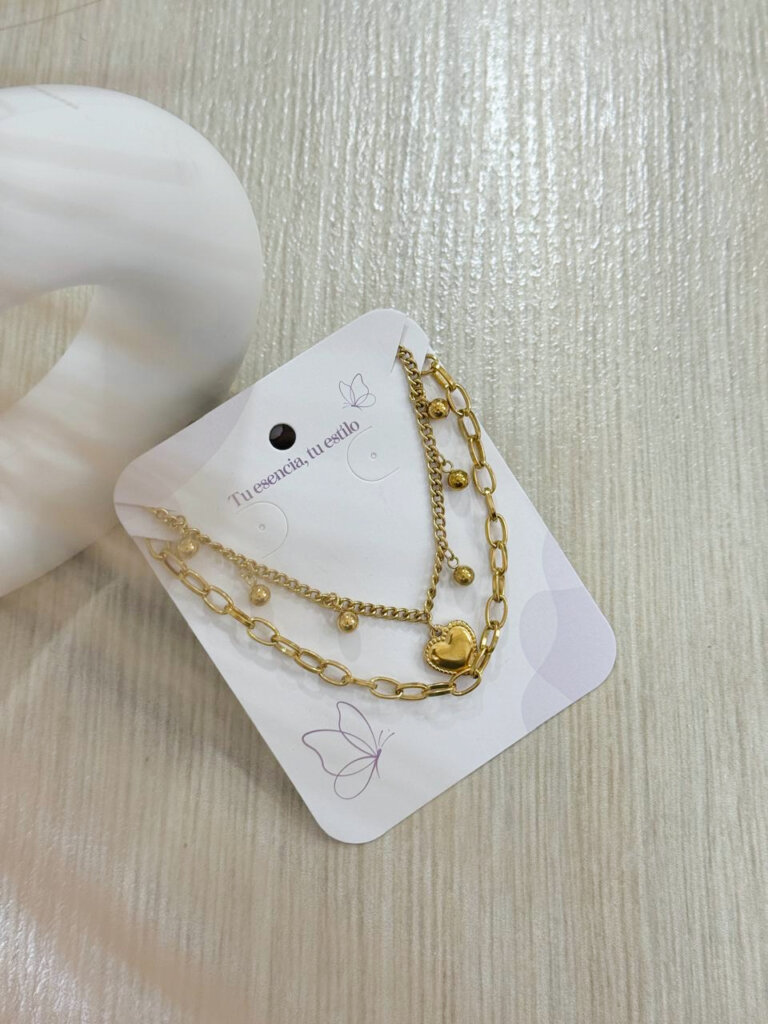 Set Pulsera Acero Romance-1