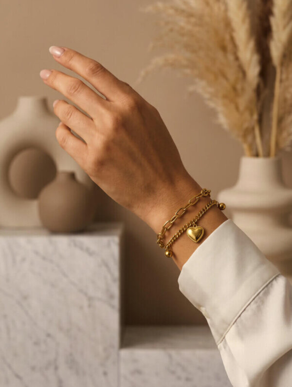 Set Pulsera Acero Romance