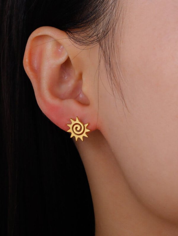 Aretes Acero Estrella Luminosa