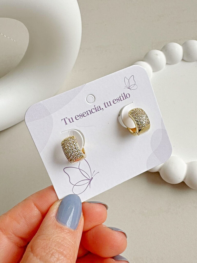 Aretes Mujer Espejo Cristal-1