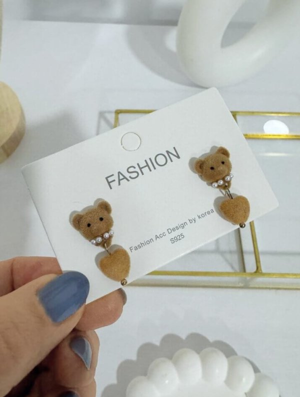 Aretes Mujer Oso Romantico