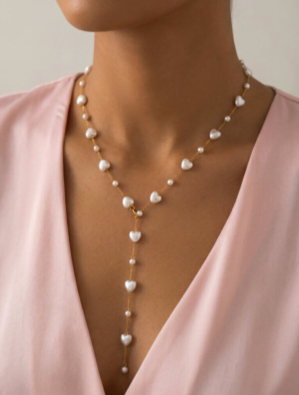 Collar Acero Perla Romantica