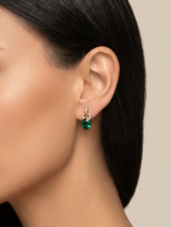Aretes Xuping Capullo Verde