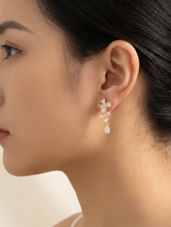 Aretes Mujer Flora Rosa