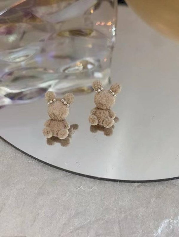 Aretes Mujer Oso Orejitas