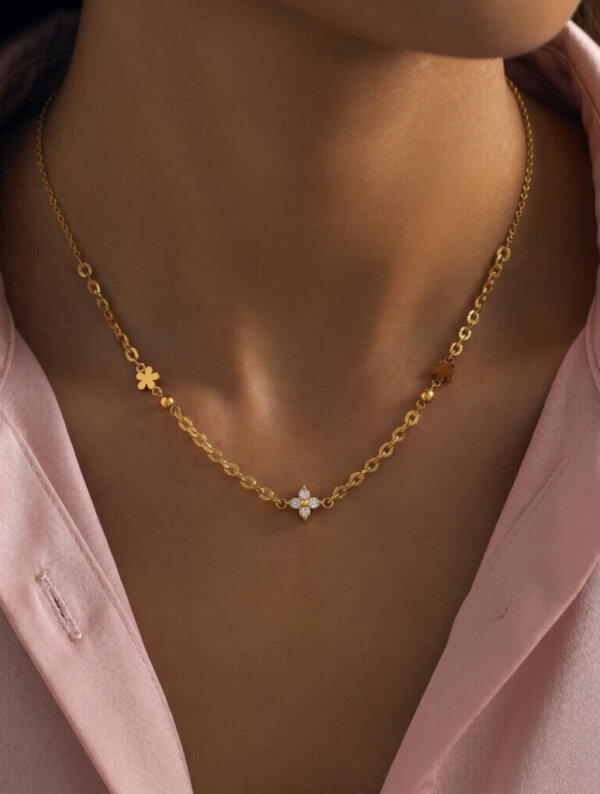 Collar Acero Flor Mistica