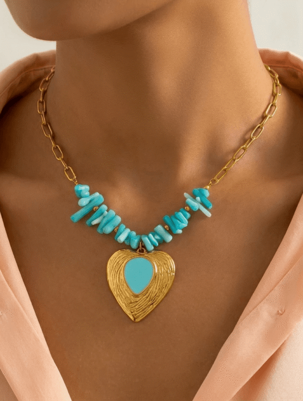 Collar Acero Pasion Turquesa