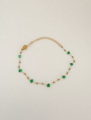 Pulsera Acero Gema Esmeralda