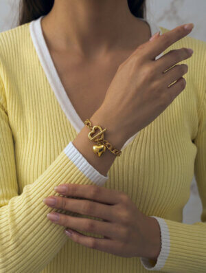 Pulsera Acero Oro Festivo