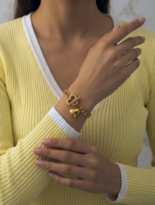 Pulsera Acero Oro Festivo