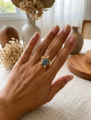 Anillo Acero Tortuga Marina