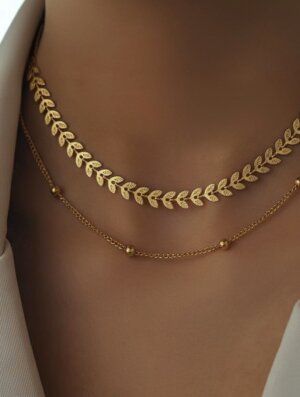 Collar Acero Cosmo Dorado