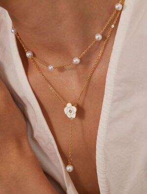 Collar Acero Latido Blanco