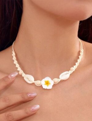 Collar Artesanal Flor Marina