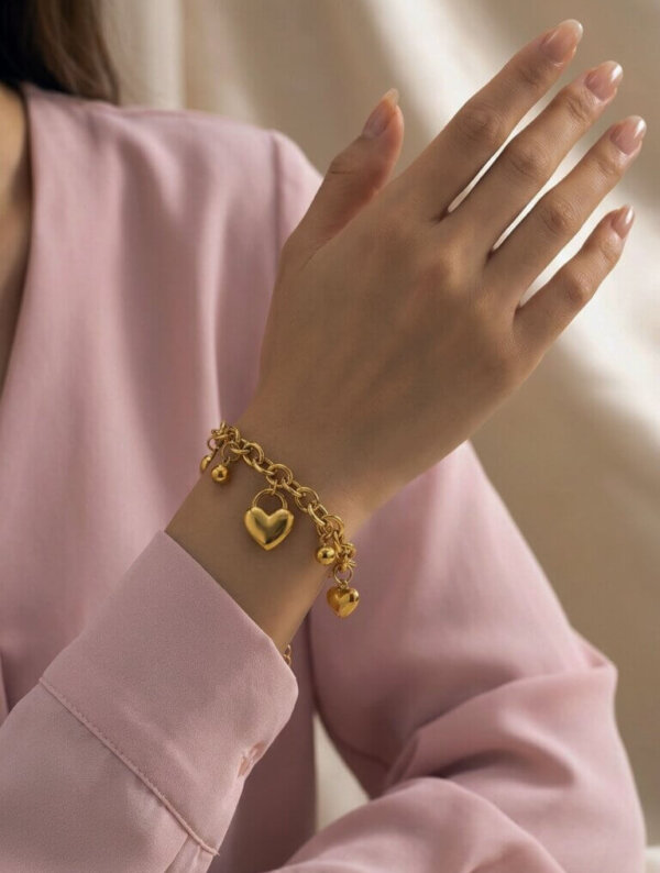 Pulsera Acero Gota Dorada