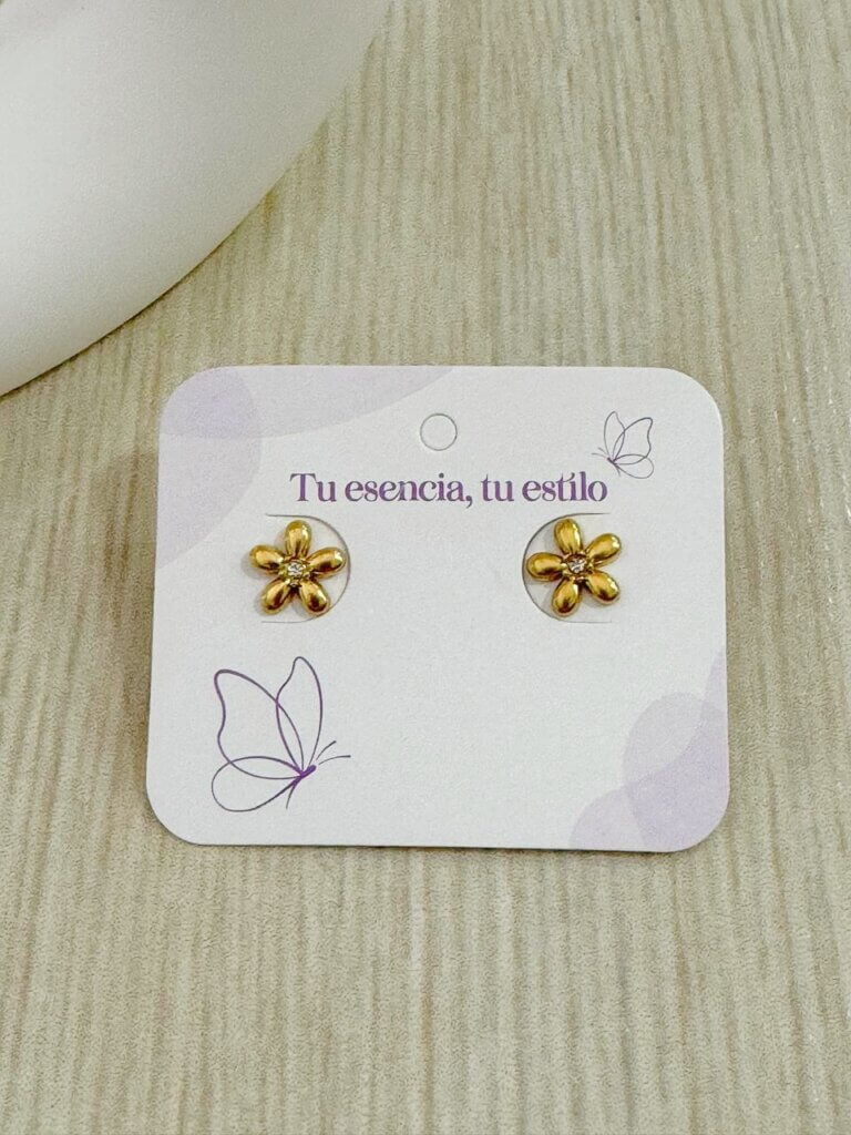 aretes-acero-petalo-radiante