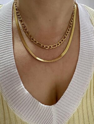 Collar Acero Alianza Dorada