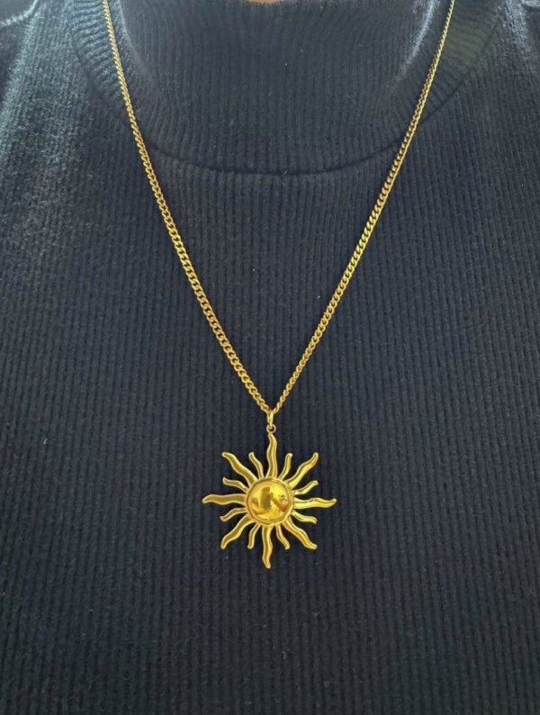 Collar Acero Sol y-Alma