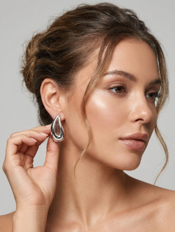 Aretes Acero Aura Lunar