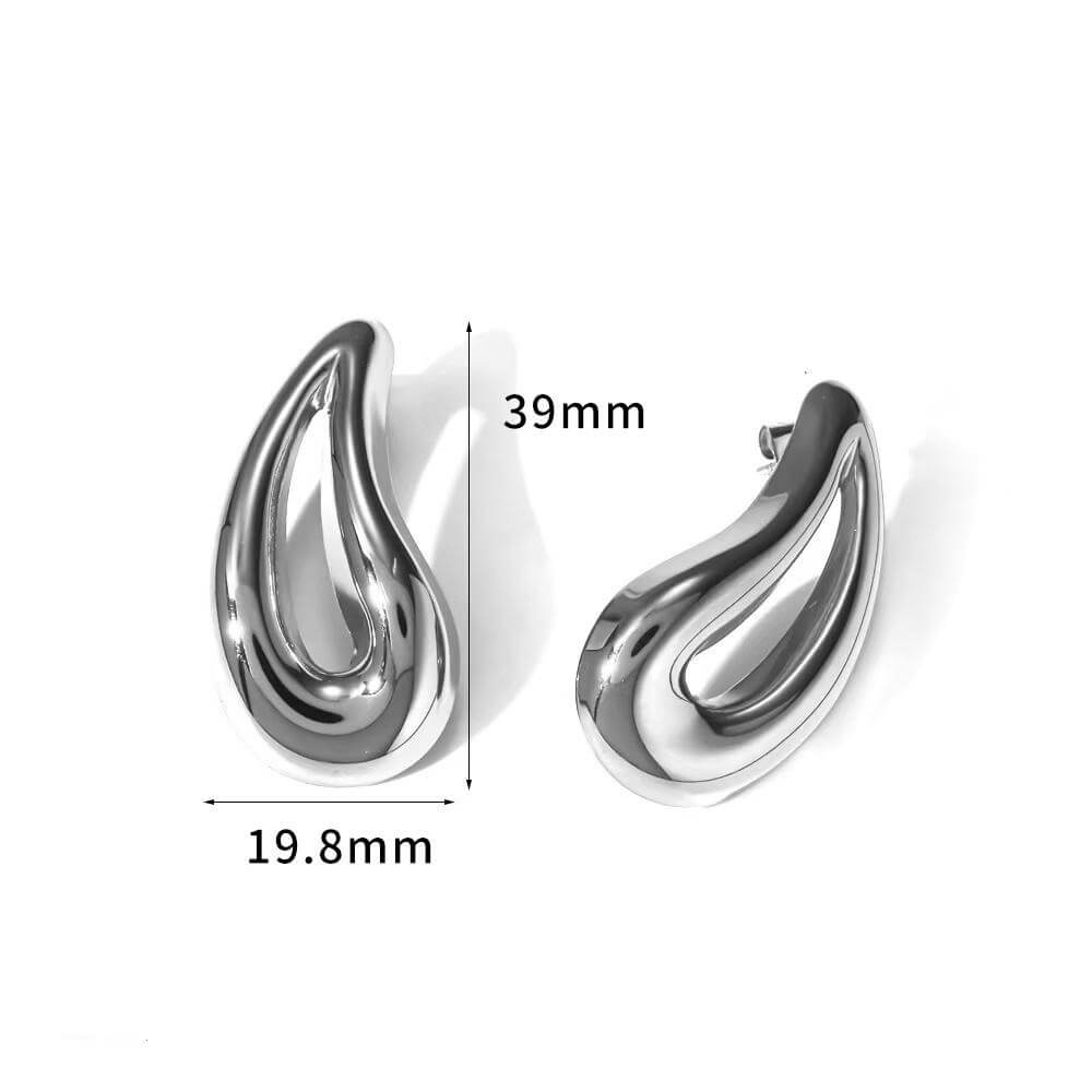 Aretes Acero Aura Lunar