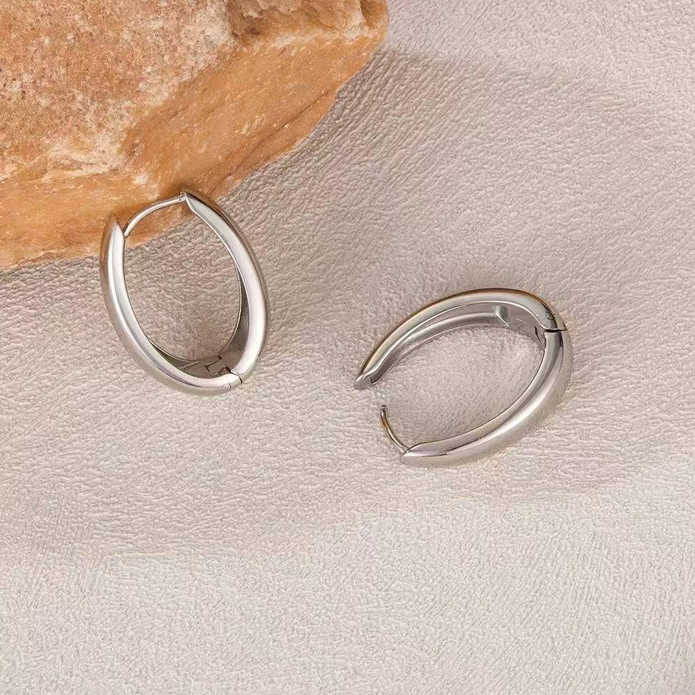 Aretes Acero Plata Fria-1