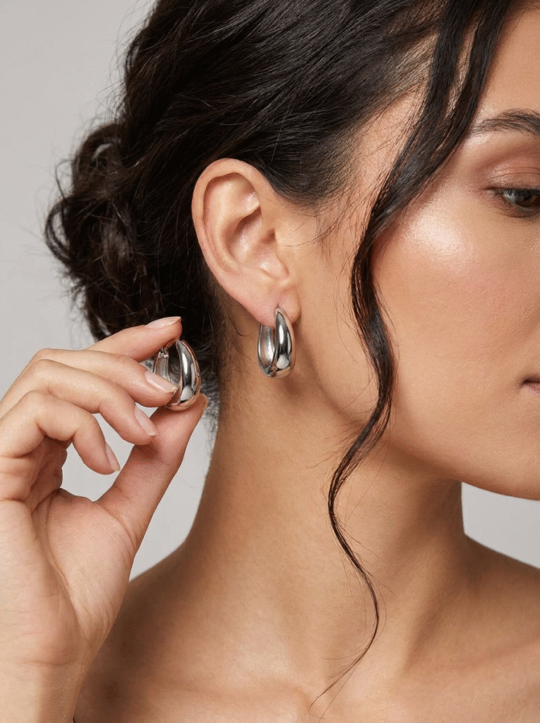 Aretes Acero Plata Fria