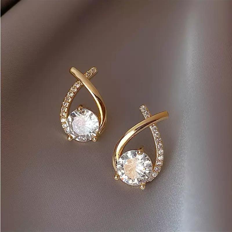 Aretes Mujer Destello Blanco