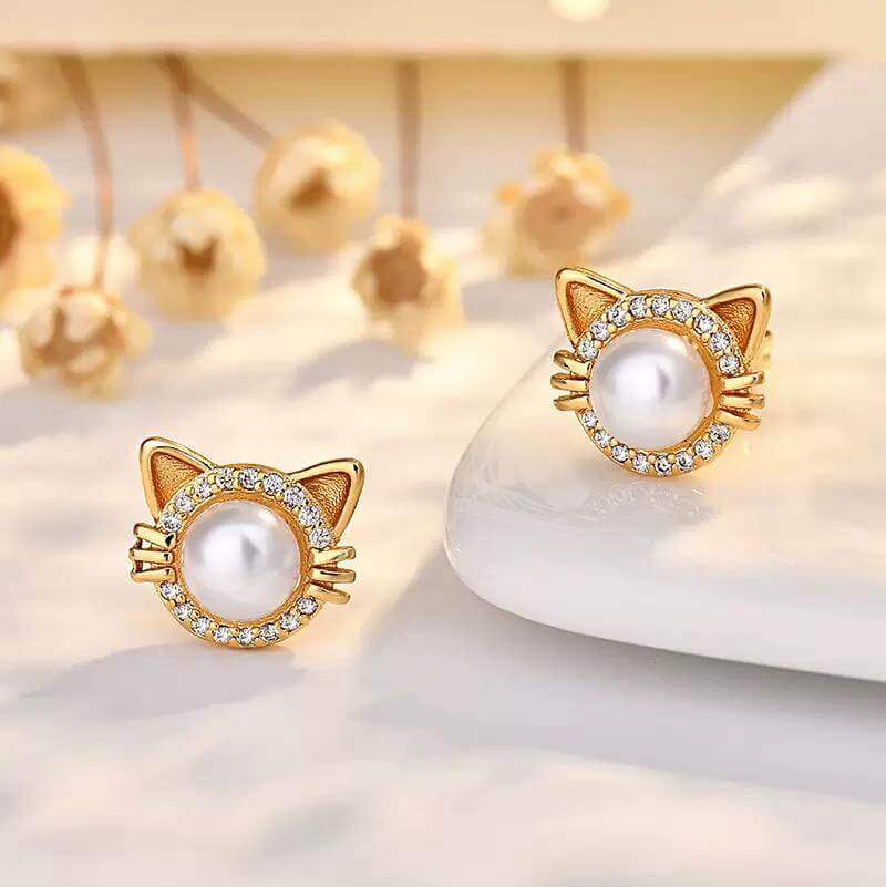 Aretes Mujer Perla Gatuna