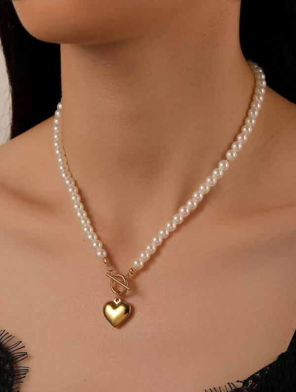 Collar Acero Perla Enamorada