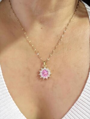 Collar Mujer Luz Rosa