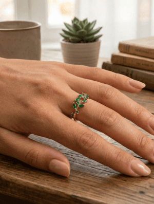 Anillo Mujer Jardin Esmeralda