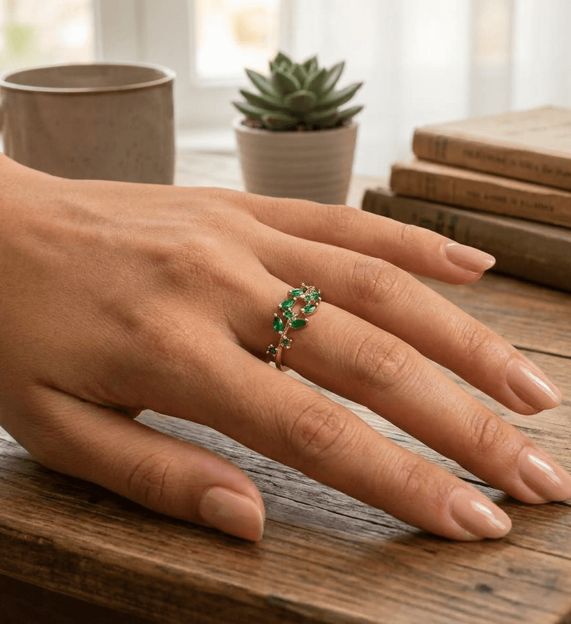 anillo-mujer-jardin-esmeralda