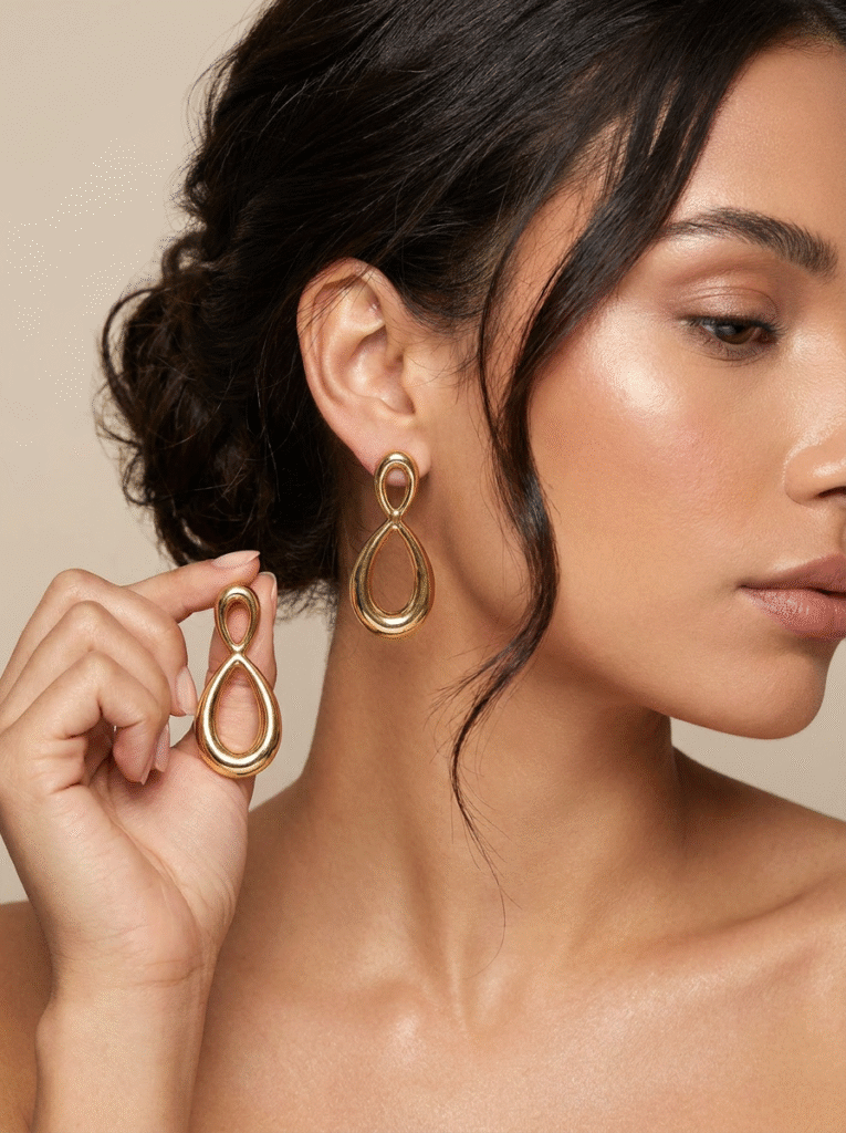 aretes-acero-marea-dorada