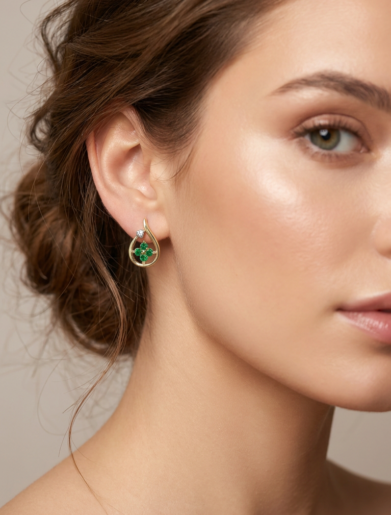 aretes-mujer-verde-botanico