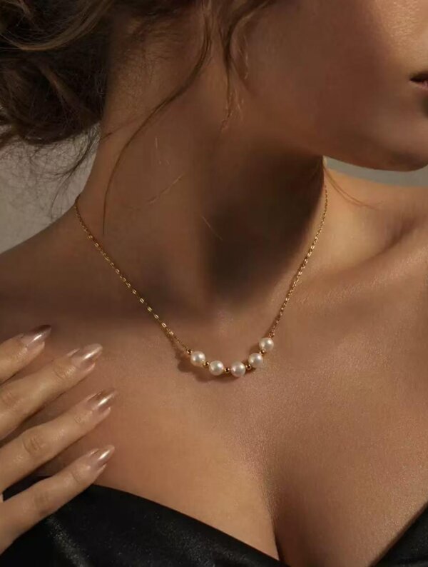 Collar Acero Alma Perla