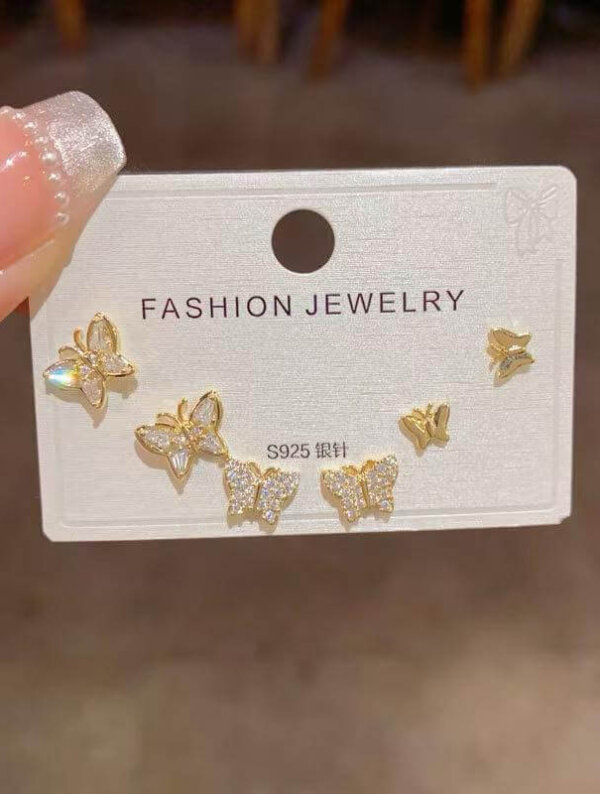 Set Aretes Mujer Reflejo