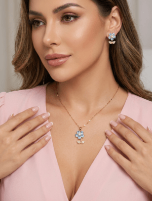Set Mujer Flor Cristalina