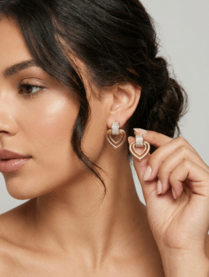 Aretes Acero Corazon Amado