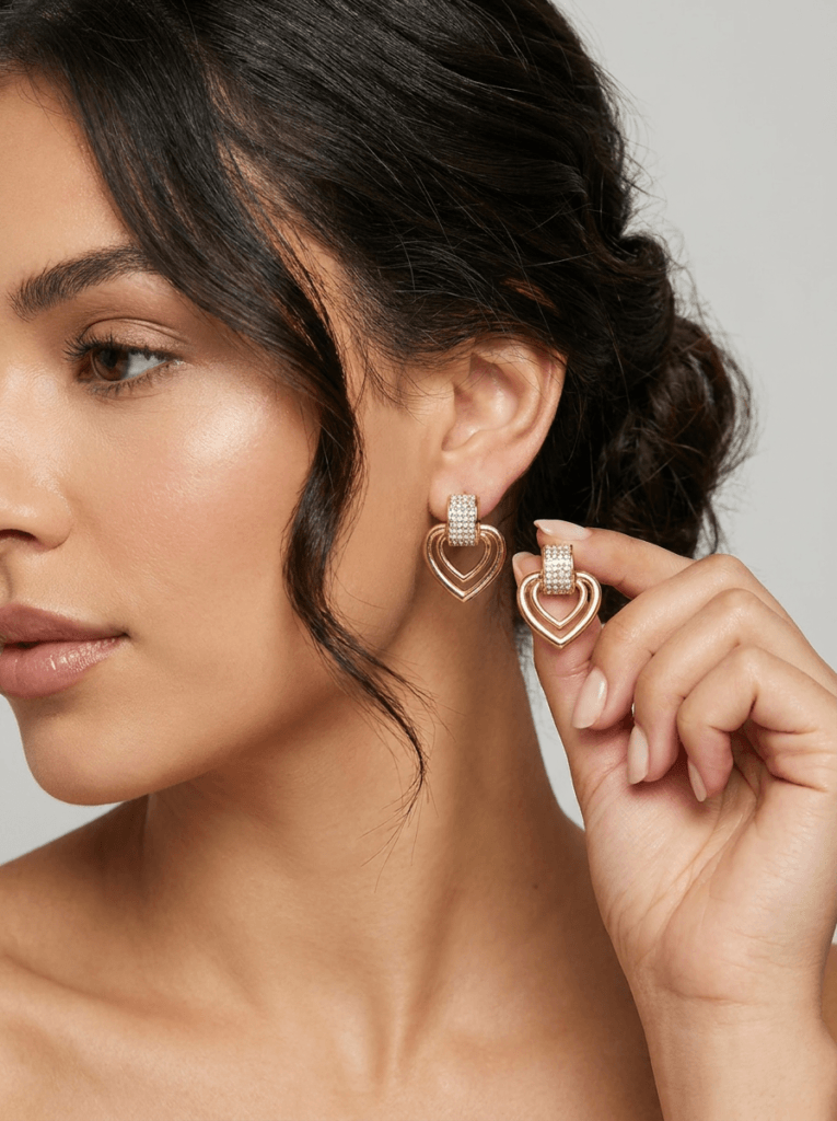 Aretes Acero Corazon Amado
