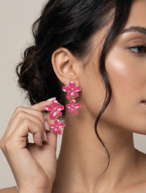 Aretes Color Botanico Magenta