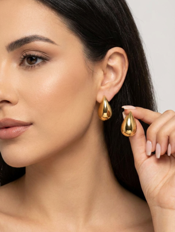 Aretes Acero Gota Elegante