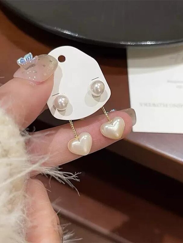 OUTLET Aretes Corazon Nacar