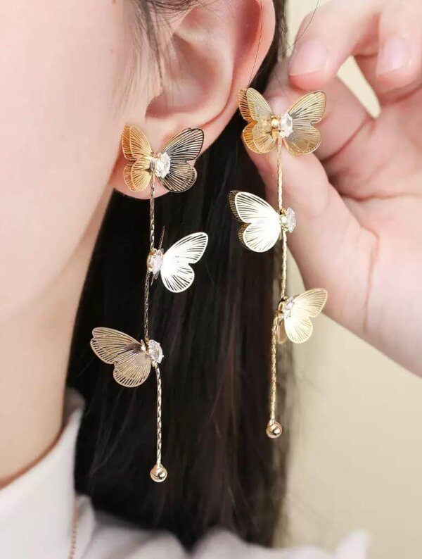 Aretes Mujer Mariposa Real