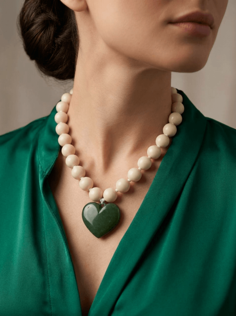 Collar Mujer Beige Oliva-1