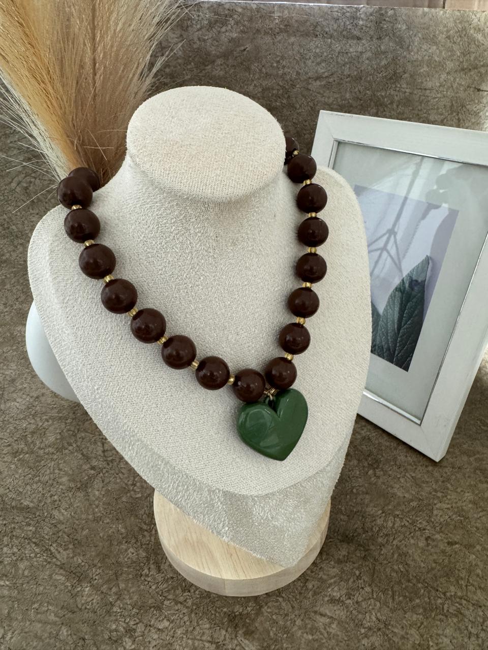 Collar Mujer Cafe Oliva