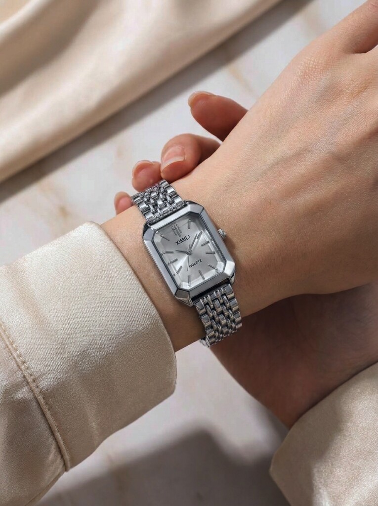 Reloj Mujer Urbano Plateado