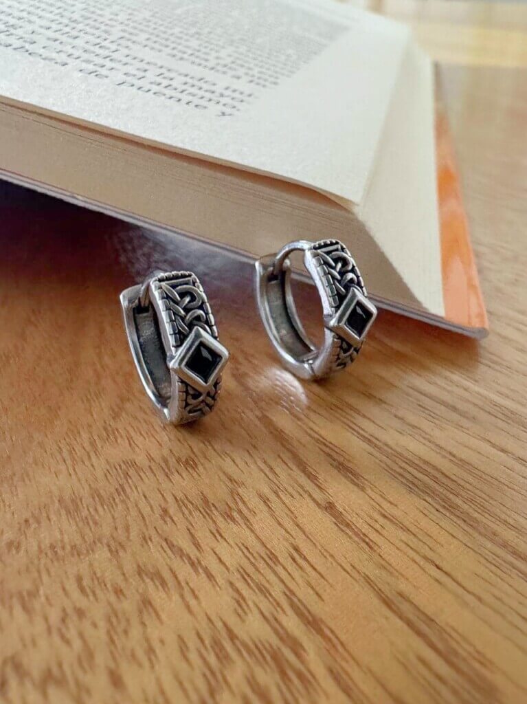 aretes-acero-hombre-imperial